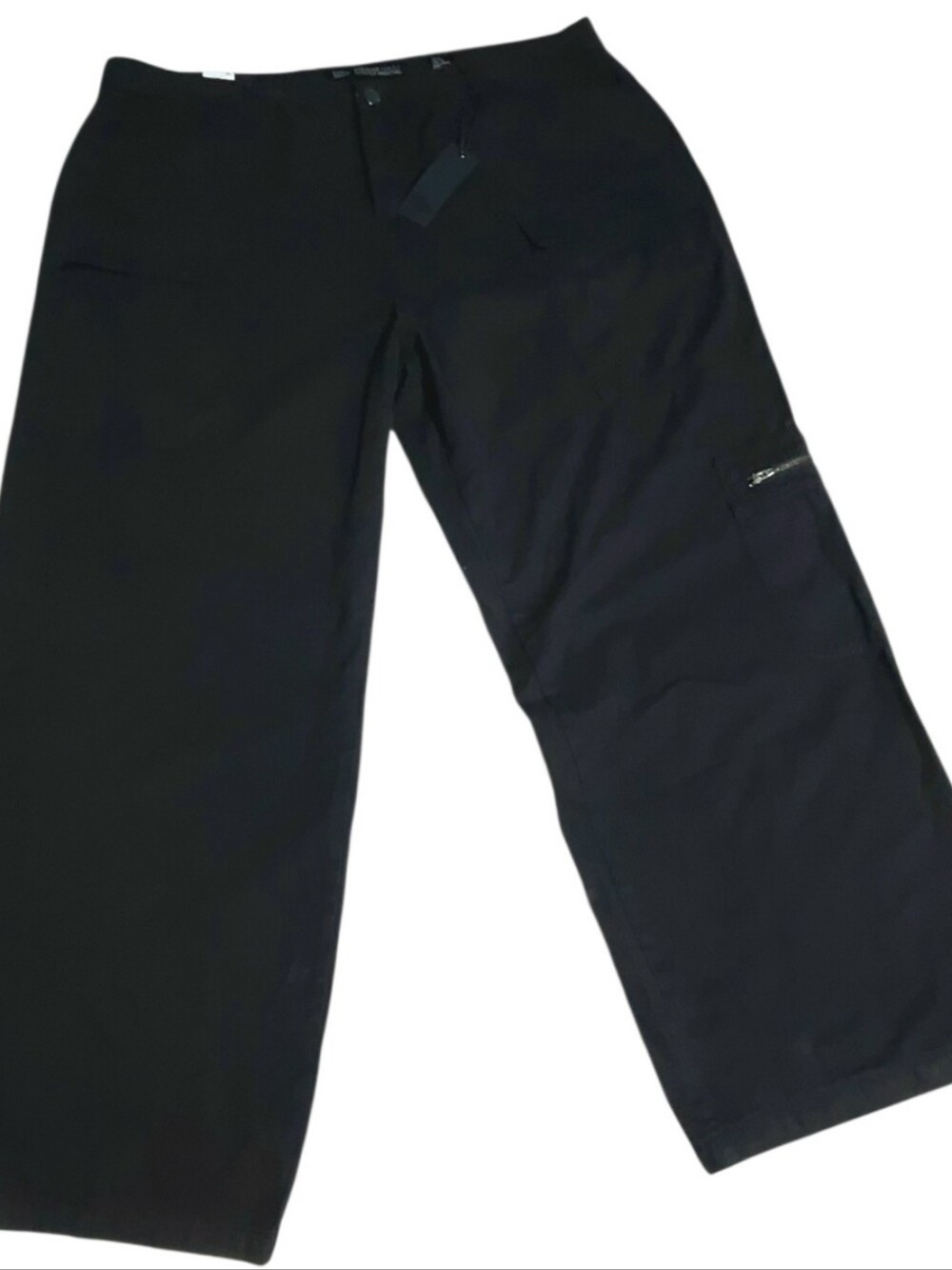 NWT City Chic Denim Harley High Rise Wide Leg Pants Black Plus Size 22R